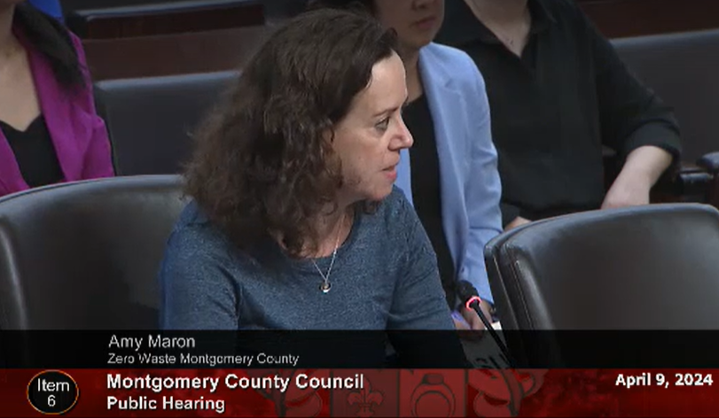 Our testimony at the Montgomery County Council session on April 9, 2024 about FY2025 Solid Waste Service Charges